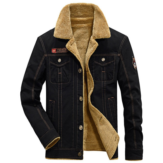Velvet Thick Collar Uniform Jacket