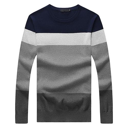 Knitted Sweater With Round Neck