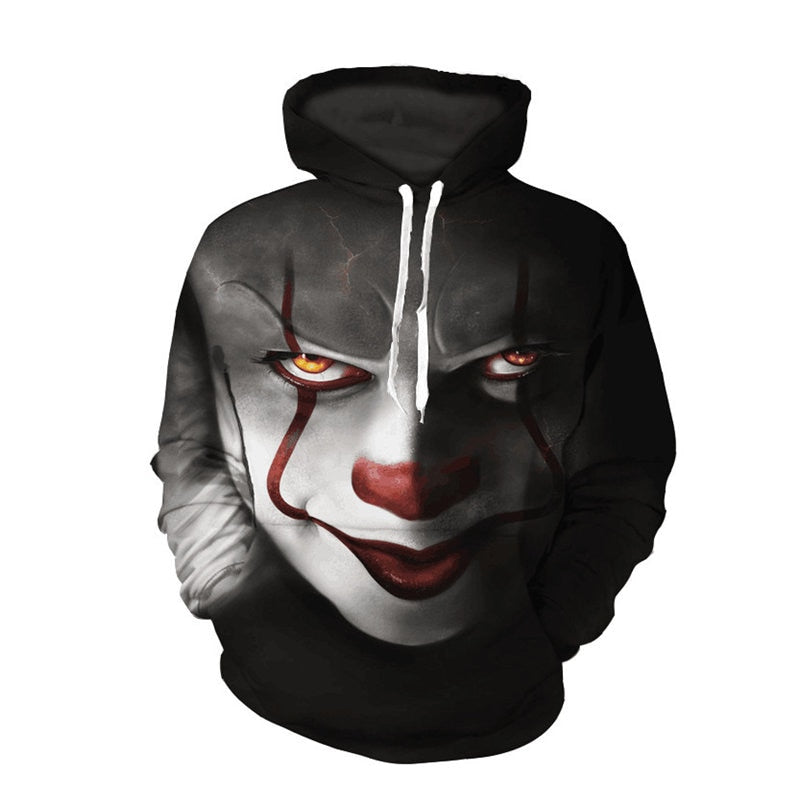 Clown 3D Print Hooded Sweatshirt