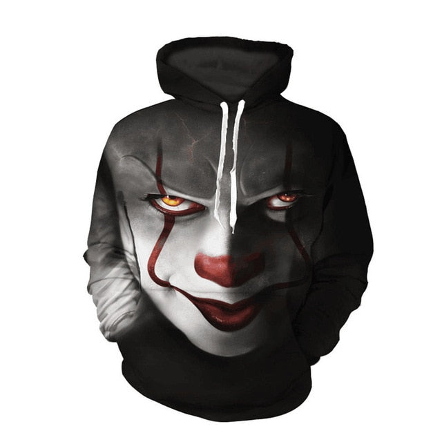 Clown 3D Print Hooded Sweatshirt